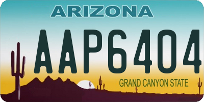 AZ license plate AAP6404
