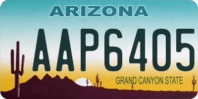 AZ license plate AAP6405