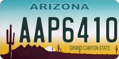 AZ license plate AAP6410