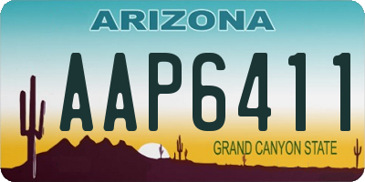 AZ license plate AAP6411
