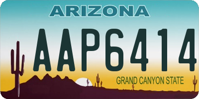 AZ license plate AAP6414