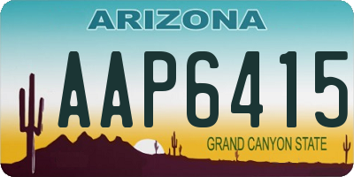 AZ license plate AAP6415