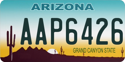 AZ license plate AAP6426