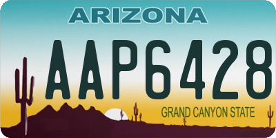 AZ license plate AAP6428