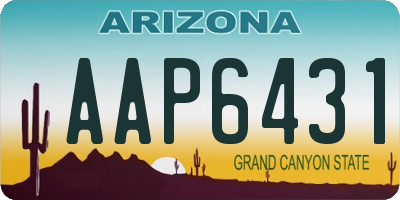 AZ license plate AAP6431