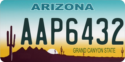 AZ license plate AAP6432