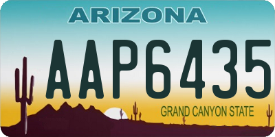 AZ license plate AAP6435