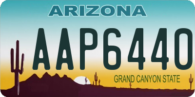AZ license plate AAP6440