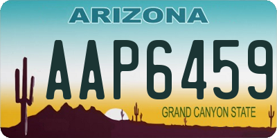 AZ license plate AAP6459