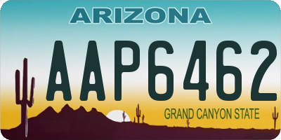 AZ license plate AAP6462