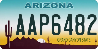 AZ license plate AAP6482