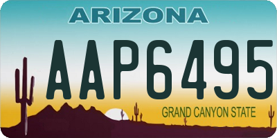 AZ license plate AAP6495