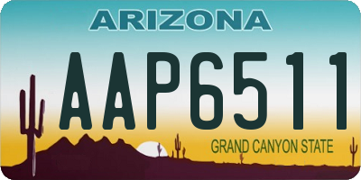 AZ license plate AAP6511