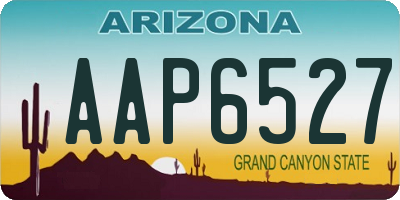 AZ license plate AAP6527