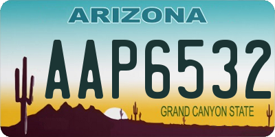 AZ license plate AAP6532