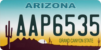 AZ license plate AAP6535