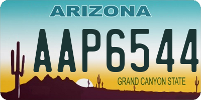 AZ license plate AAP6544