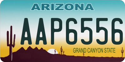 AZ license plate AAP6556