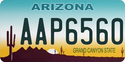 AZ license plate AAP6560