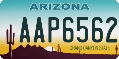 AZ license plate AAP6562