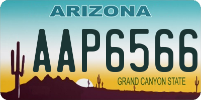 AZ license plate AAP6566
