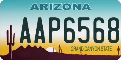 AZ license plate AAP6568