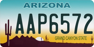 AZ license plate AAP6572