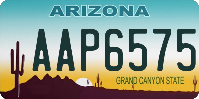 AZ license plate AAP6575