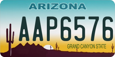 AZ license plate AAP6576