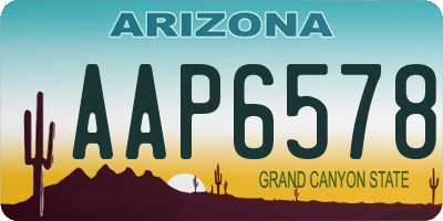 AZ license plate AAP6578