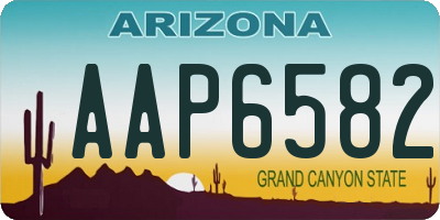 AZ license plate AAP6582