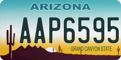 AZ license plate AAP6595