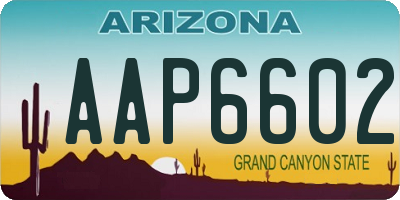 AZ license plate AAP6602