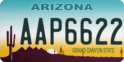 AZ license plate AAP6622