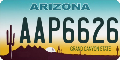 AZ license plate AAP6626