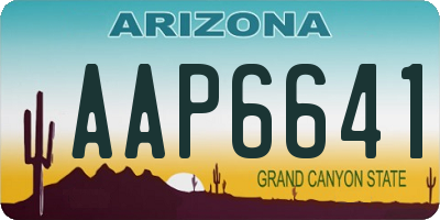 AZ license plate AAP6641