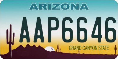 AZ license plate AAP6646