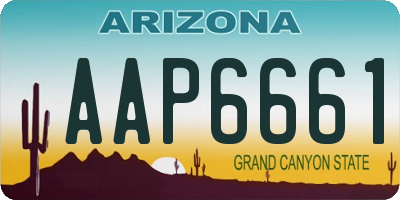 AZ license plate AAP6661