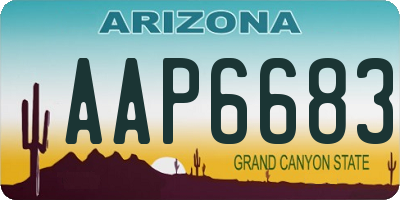 AZ license plate AAP6683