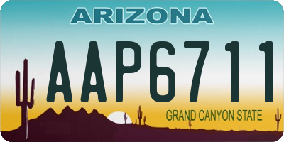 AZ license plate AAP6711