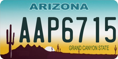 AZ license plate AAP6715