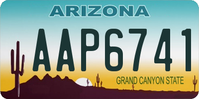 AZ license plate AAP6741