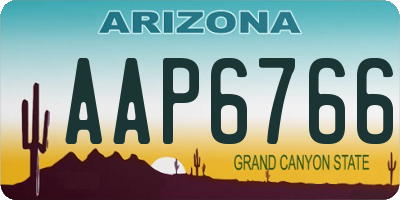 AZ license plate AAP6766