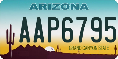 AZ license plate AAP6795