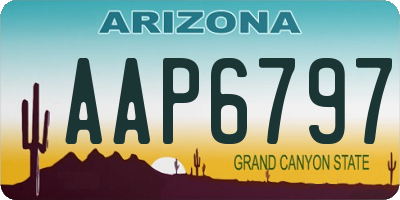 AZ license plate AAP6797