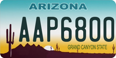 AZ license plate AAP6800