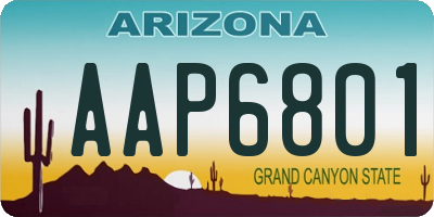 AZ license plate AAP6801