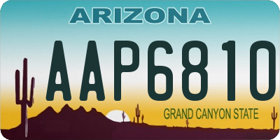 AZ license plate AAP6810