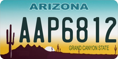AZ license plate AAP6812