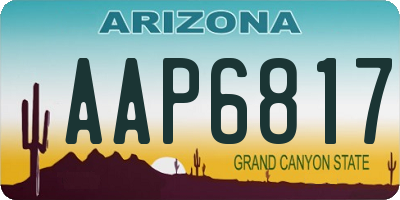 AZ license plate AAP6817